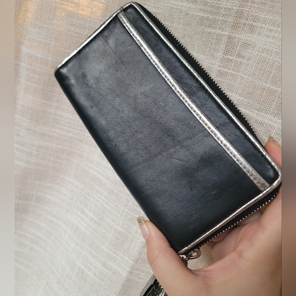 Coach Poppy Leather Rocker Slim Wallet EUC - Picture 10 of 14